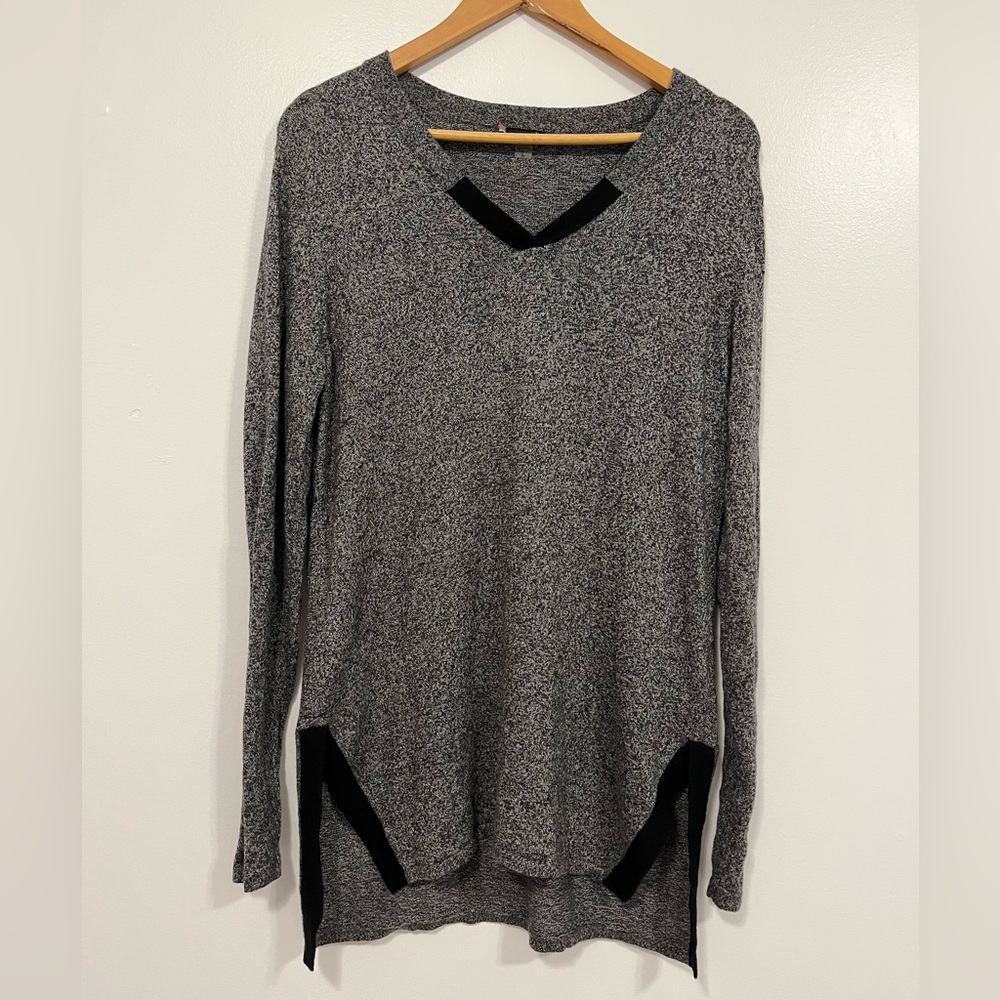 Smartwool Shadow Pine Tunic Sweater Grey/Black L
